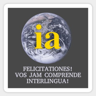 Vos jam comprende Interlingua Sticker